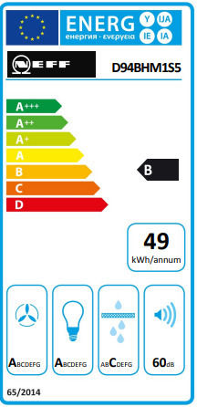 Neff Șemineu Hotă 90cm Negru