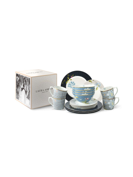 Laura Ashley Heritage Multicolour Porcelain Dinnerware Set 16pcs
