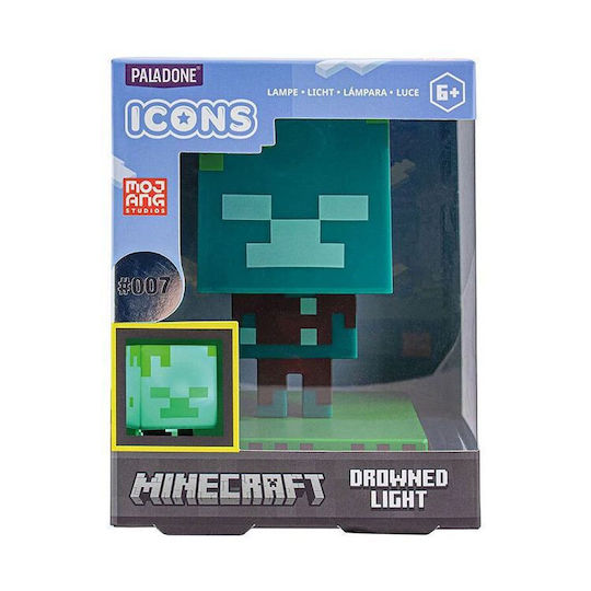 Paladone Παιδικό Διακοσμητικό Φωτιστικό MINECRAFT Drowned Zombie Πράσινο