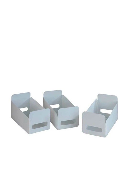 Wenko Καλάθι Αποθήκευσης Πλαστικό Λευκό 40x15x18cm 3τμχ