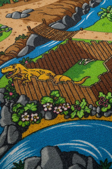 Viokarpet Kids Synthetic Rug Dino Custom Size