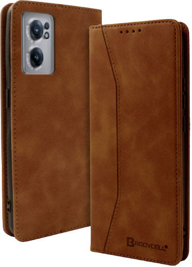 Bodycell Book Δερματίνης Καφέ (OnePlus Nord CE 2)