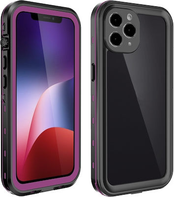 Redpepper Dot Acoperire completă 360 Plastic rezistent la apă Black / Purple (iPhone 11 Pro)