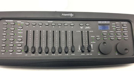 Atomic4DJ Lighting Mixer DMX Lighting Controller with 512 Channels / 12 XLR Inputs