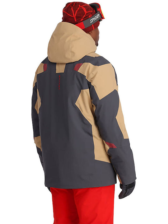 Spyder Leader Dermizax Men's Ski & Snowboard Jacket Ebony Tannin 221026_030