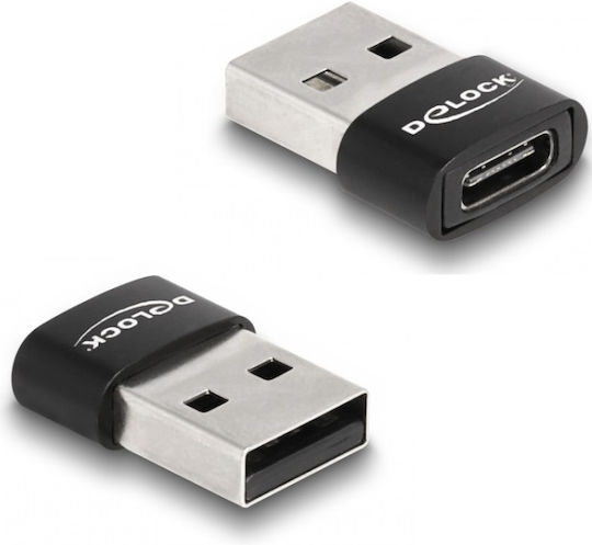 DeLock Konverter USB-A männlich zu USB-C weiblich Schwarz 1Stück (60002)