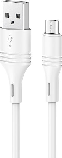 Borofone BX43 Triumph USB 2.0 Cable USB-C male - USB-A White 1m