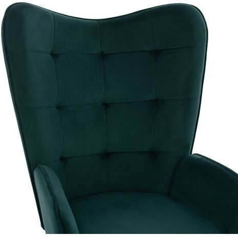 Crawley Bergère cu Puf Catifelat Cypress 70x57x103cm