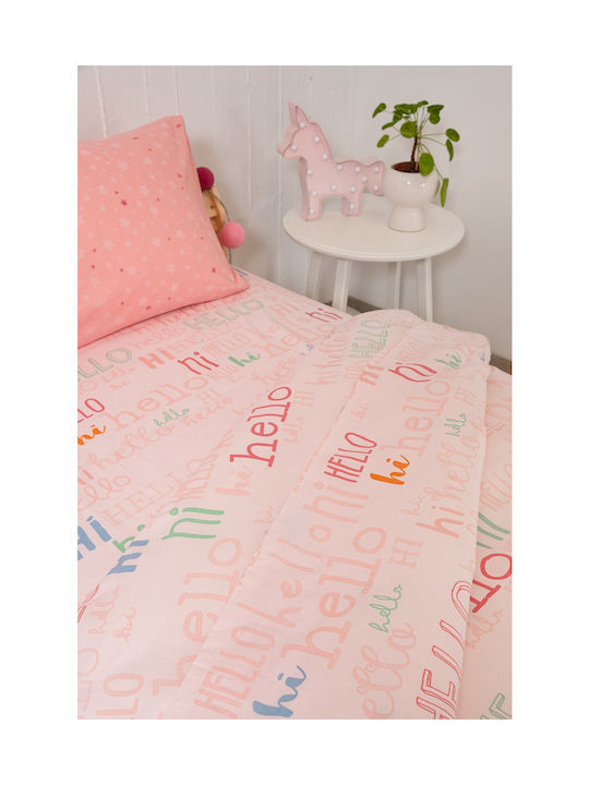 Biokarpet Naf Naf Hello 354 Pink Σετ Σεντόνια-σετ Σεντόνια