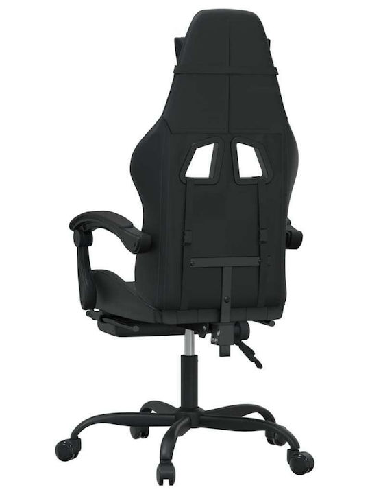 vidaXL 349611 Καρέκλα Gaming Δερματίνης με Υποπόδιο Μαύρη