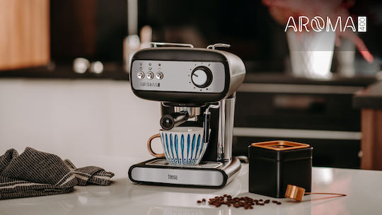 Teesa Aroma 400 Μηχανή Espresso 850W Πίεσης 15bar Μαύρη