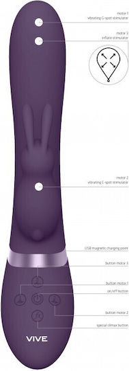 Vive Taka Vibrator Rabbit 21.3cm Purple