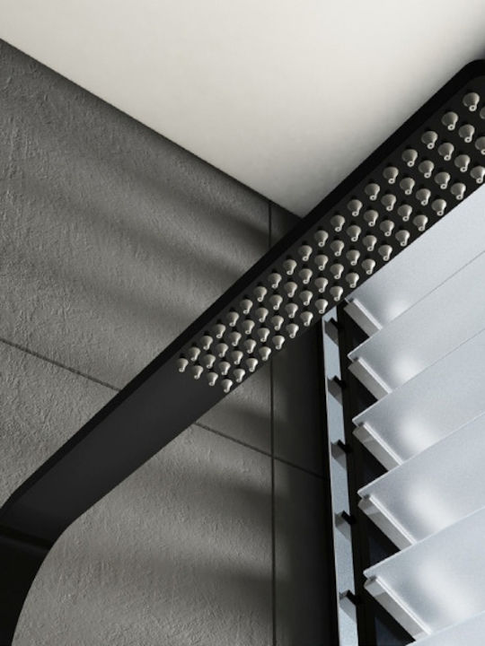 Excel Alegria Duschsäule mit Wannenbatterie 100cm Schwarze