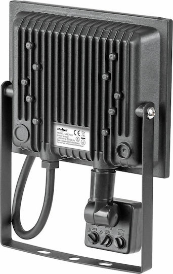 Rebel Στεγανός Προβολέας LED 20W Ψυχρό Λευκό 6500K με Αισθητήρα Κίνησης και Φωτοκύτταρο IP44