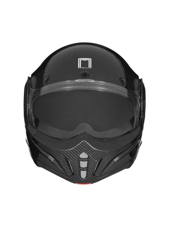 Nox Stratos Flip-Up Helmet with Sun Visor Carbon