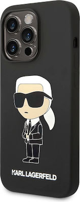 Karl Lagerfeld Ikonik NFT Logo Back Cover Σιλικόνης Μαύρο (iPhone 14 Pro)