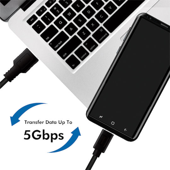 LogiLink USB 3.2 Cable USB-C male - USB-A Μαύρο 0.5m CU0167