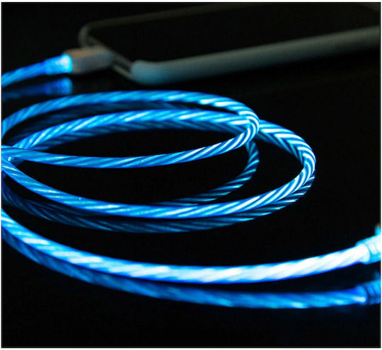 Simoni Racing Magnetic Cablu USB la Lightning / Type-C / micro USB cu mai multe porturi Albastru 1m (SRCLC)