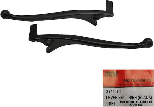 Set Brems-/Kupplungshebel für Motorräder Gsmoon für Kymco Agilität 150 Schwarz 32201081