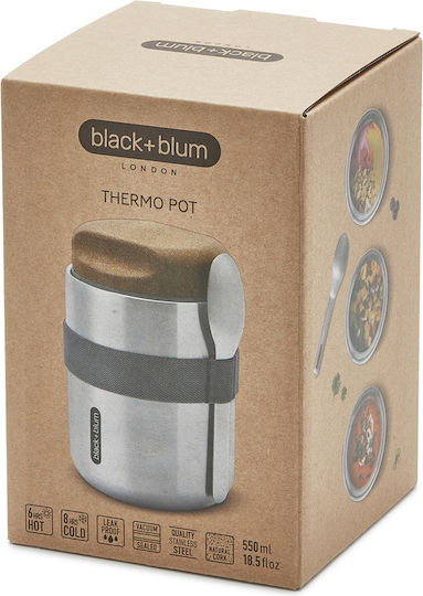 Black+Blum Cutie pentru Mâncare Termos Inox Argintiu 550ml 1buc
