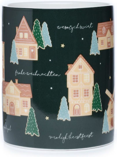 Puckator Gingerbread Lane Christmas Mug Porcelain Multicolored