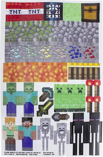 Paladone Sticlă Pentru Copii Minecraft Din Plastic Cu Pai Verde 650ml