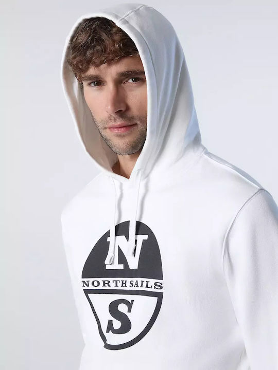 North Sails Men's Hooded Sweatshirt 6910310000105480 White