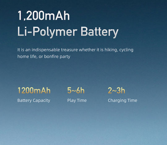 Awei Y526 Ηχείο Bluetooth 6W με Διάρκεια Μπαταρίας έως 6 ώρες Μαύρο