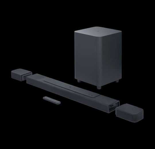 JBL Bar 1000 Soundbar 7.1.4 Bluetooth, HDMI και Wi-Fi 440W με Ασύρματο Subwoofer και Τηλεχειριστήριο Μαύρο