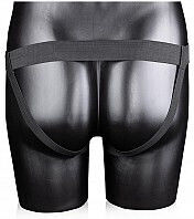 Shots Ouch Ribbed Hollow Glow In The Dark Harness με Dildo 21cm σε Πράσινο Χρώμα