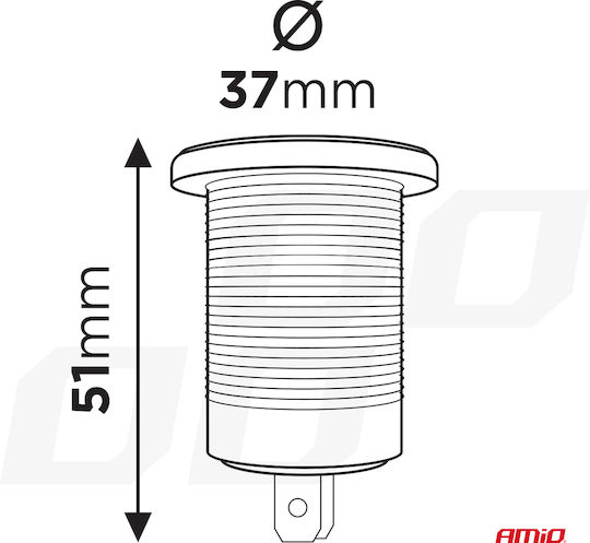 AMiO Car Cigarette Lighter Adapter 12V - 24V