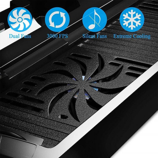 Dobe Ladestation Für 2 Controller PS4 Schwarz 22037-010-00-06