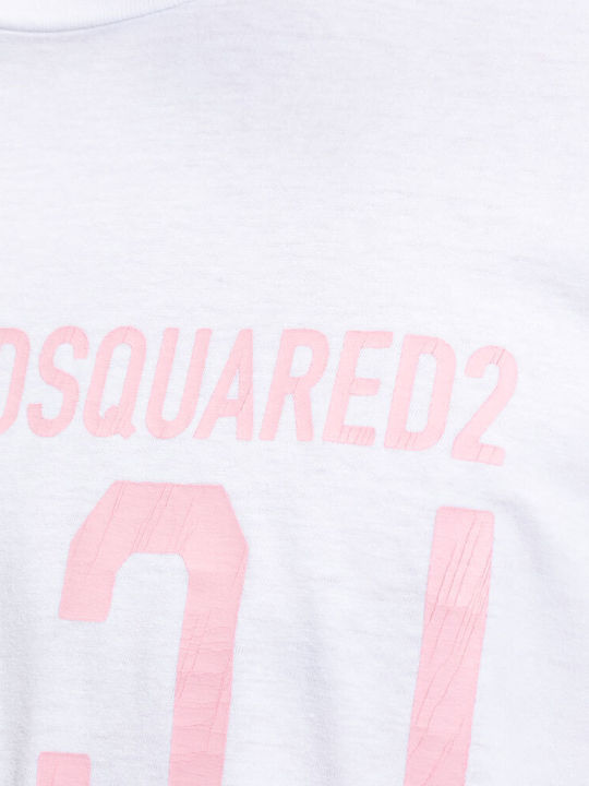 Dsquared2 Tricou pentru bărbați cu mâneci scurte Alb