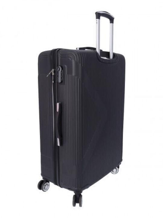 Ormi Set De 5 Valize De Călătorie Sclipitoare Negre Cu Înălțime Maximă 65 Cm Cu 4 Roți