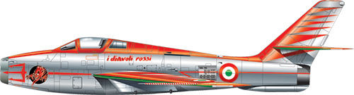 Italeri Φιγούρα Μοντελισμού Αεροπλάνο F-84F Thunderstreak σε Κλίμακα 1:48 27.5εκ.