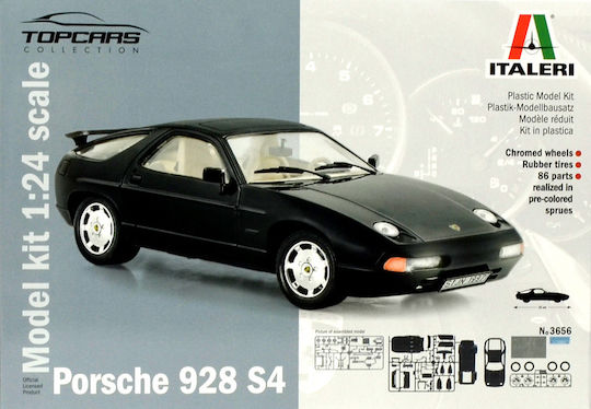 Italeri Porsche 928 S4 Фигура за Моделизъм Автомобил 86 Части в Мащаб 1:24 19см.