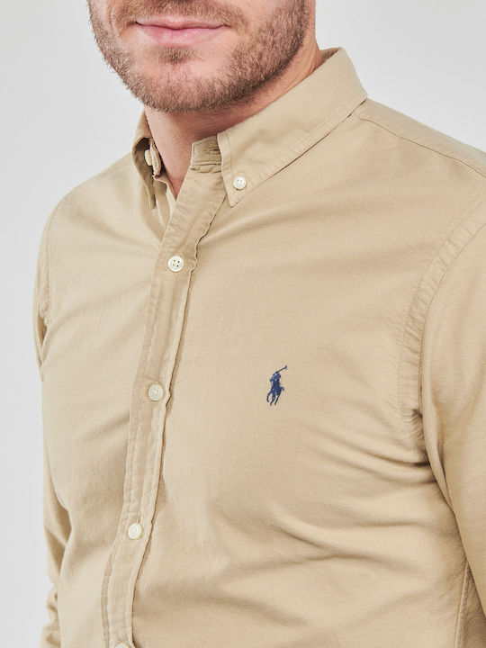 Ralph Lauren Herrenhemd Langärmelig Beige