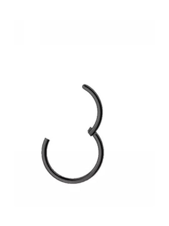 Steel under allergic earring hoop black 10mm