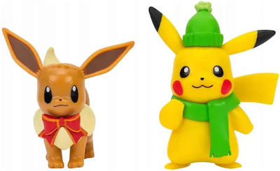 Jazwares Miniature Toy Xmas Pokemon for 4+ Years (Various Designs/Assortments of Designs) 1pc