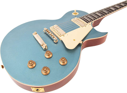 Vintage Electric Guitar Single Cut Gun Hill Blue