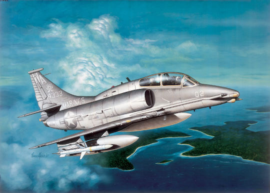 Italeri OA-4M Skyhawk II Modeling Figure Airplane in Scale 1:72 17.9cm.