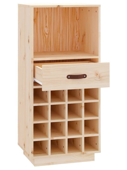 vidaXL Επιτοίχια Μπουκαλοθήκη Ξύλινη Καφέ 45x34x100εκ.