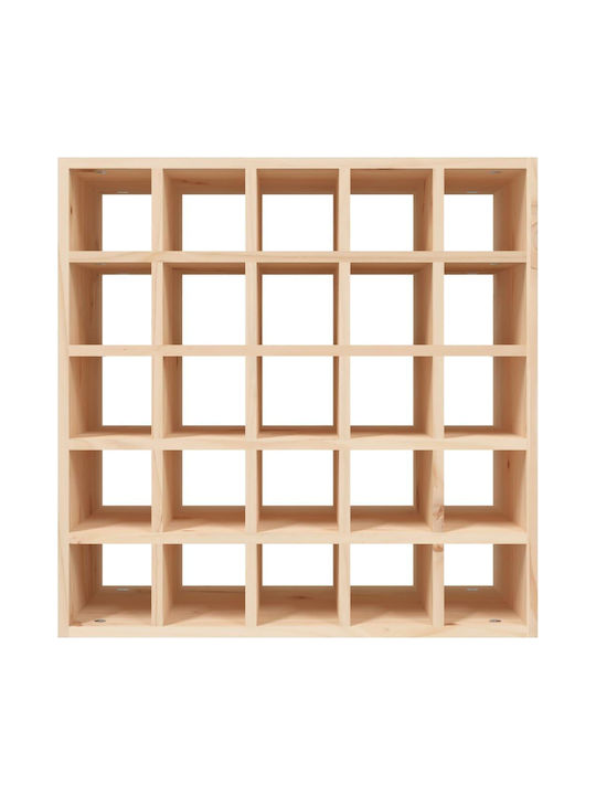 vidaXL Επιτοίχια Μπουκαλοθήκη Ξύλινη Καφέ 56x25x56εκ.