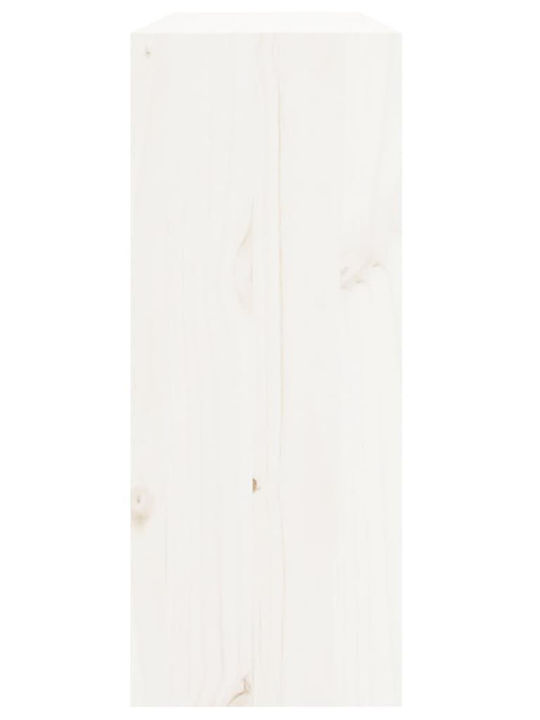 vidaXL Freistehend Flaschenhalter Hölzernes Weiß 62x25x62εκ.