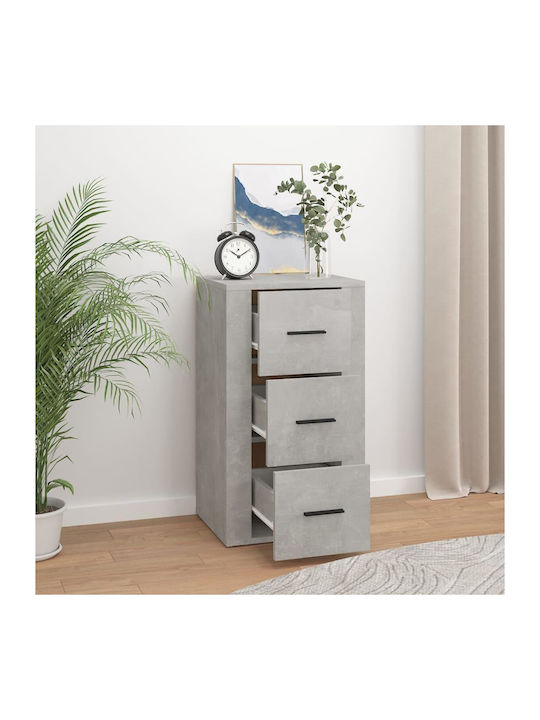 Office Storage Chipboard Cabinet Grey Concrete L40xW33xH70cm