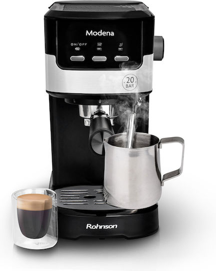Rohnson R-98010 Automatic Espresso Machine 1100W Pressure 20bar Black