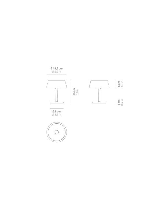 Zafferano Sister Mini Επιτραπέζιo Φωτιστικό LED 15x13.2cm
