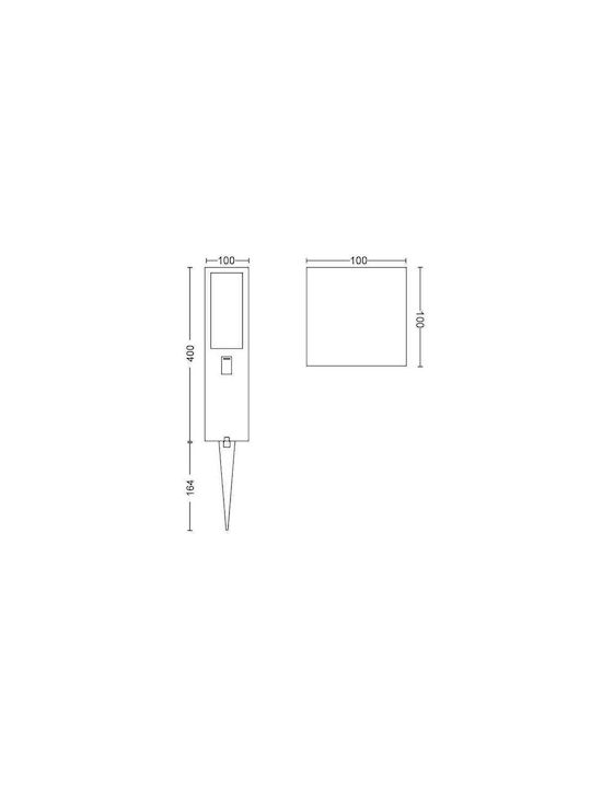 Philips Waca Φωτιστικό Κολωνάκι LED Εξωτερικού Χώρου 8W RGBW IP44 Μαύρο