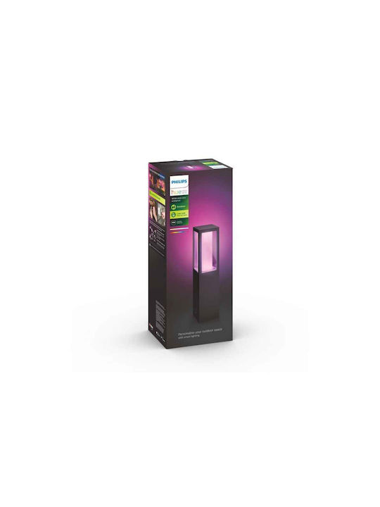 Philips Waca Φωτιστικό Κολωνάκι LED Εξωτερικού Χώρου 8W RGBW IP44 Μαύρο