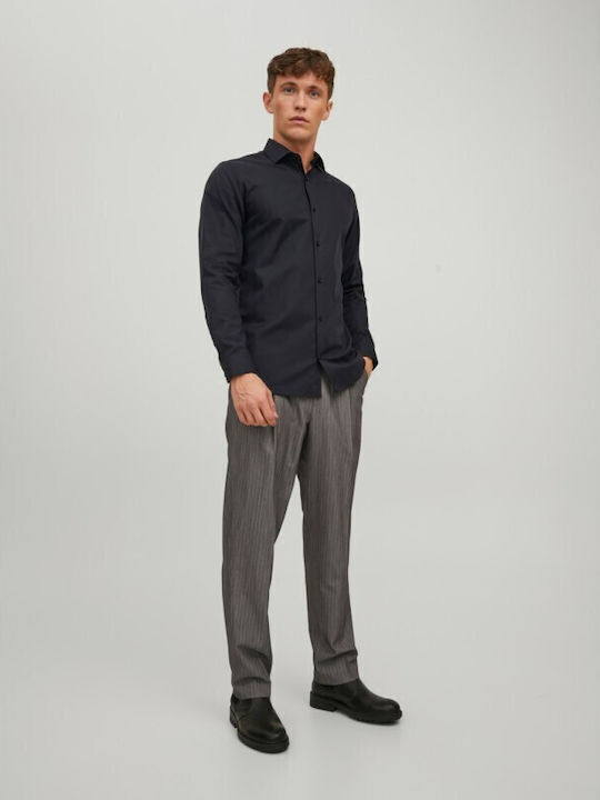 Long-sleeved Cotton Shirt Black